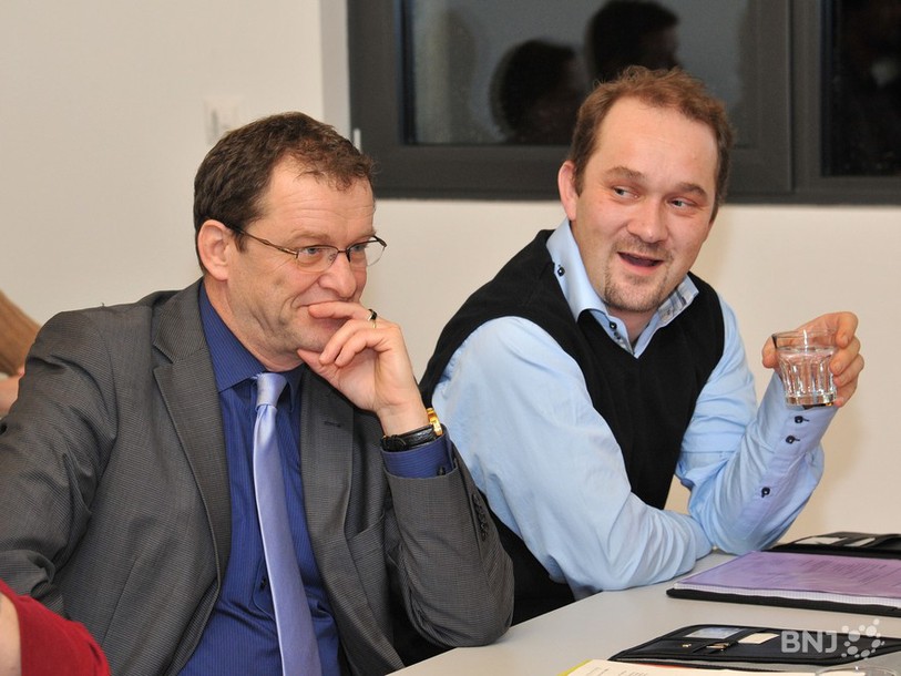 Le ministre Michel Thentz et Raphaël Schneider, chef du Service des communes