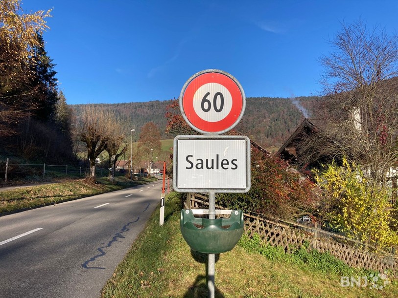 L'entrée de Saules, depuis Reconvilier.