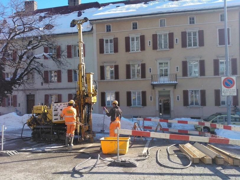 Travaux de forage à Saint-Imier
