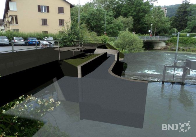 La centrale hydraulique se situerait près des écluses Hauser, sur la Suze.