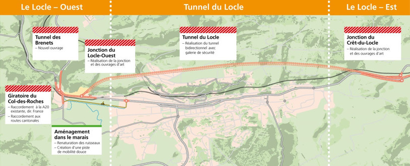 Le chantier et ses aménagements devaient réclamer une décennie de travaux (image: OFROU)