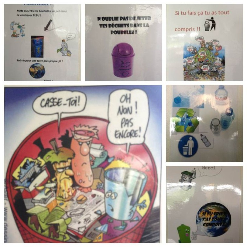 Les affiches créées par les élèves de l'école secondaire de Malleray (photo ldd)
