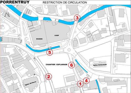Restriction de circulation à Porrentruy