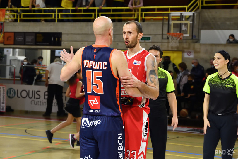 Le capitaine ajoulot Nemanja Calasan a une nouvelle fois été élu meilleur joueur de la rencontre (photo : Georges Henz).