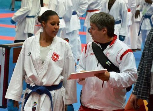 Noémie Kornfeld et son entraîneur Franco Pisino.