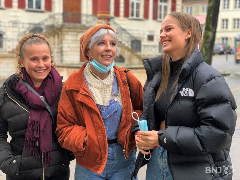 Ana, Ophélie et Léa (de gauche à droite) ont passé deux mois et demi au Bénin dans le cadre de leur formation.