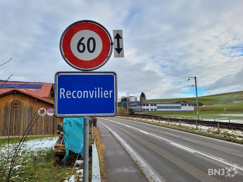 L'entrée de la commune, depuis Tavannes.