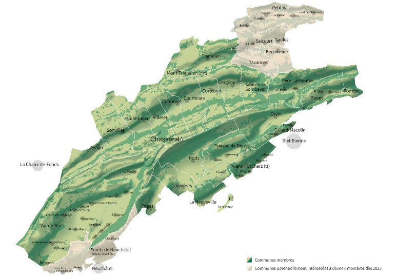 Le Parc Chasseral s'agrandit au sud et espère s'étendre dès 2025 à l'est du territoire. (Photo : Parc Chasseral)