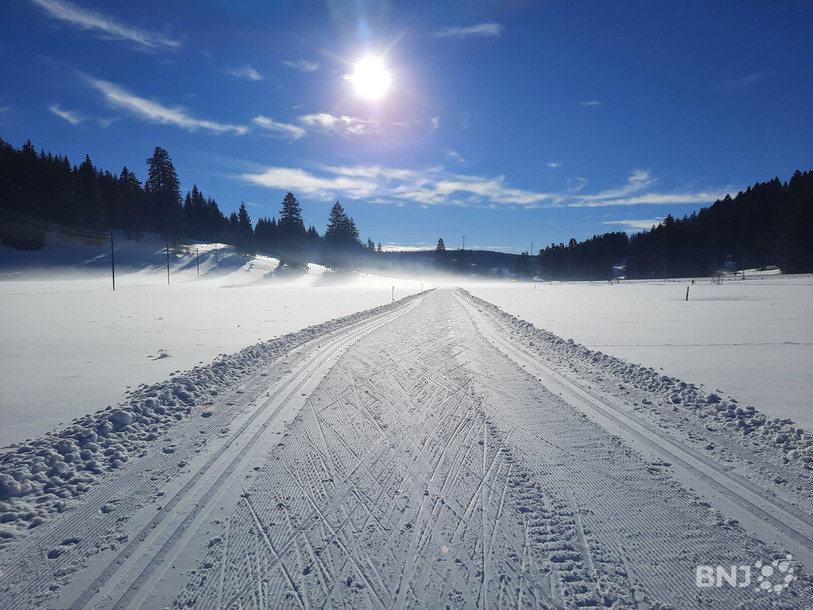 La pratique du ski de fond dans les Franches-Montagnes offre des paysages sublimes.
