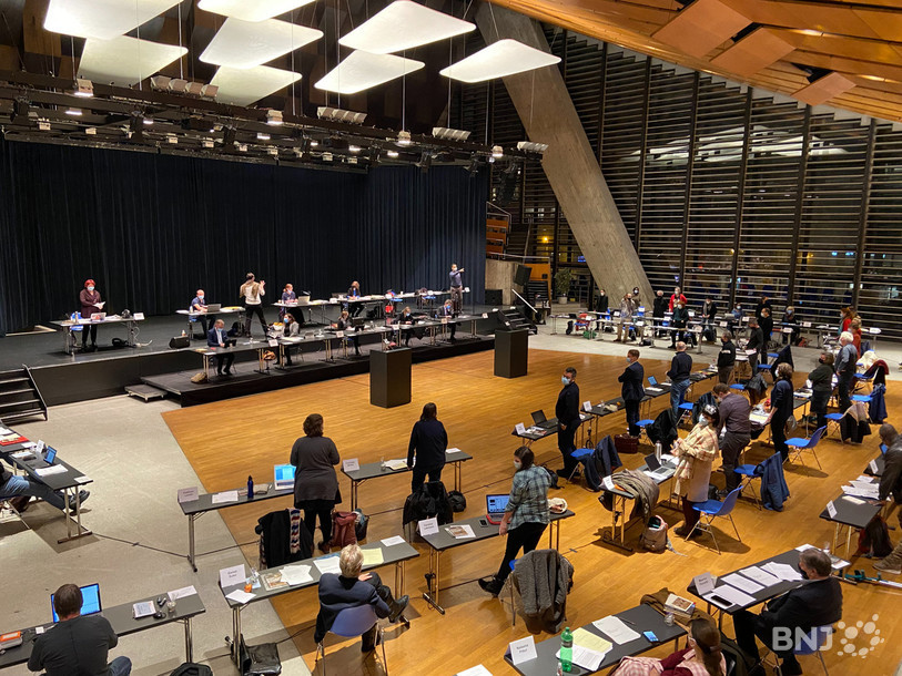 Pour sa dernière séance de l'année 2021, le Conseil de ville de Bienne s'est retrouvé au Palais des Congrès.