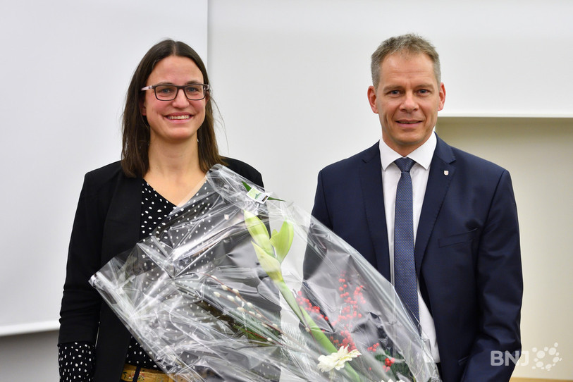 L'élue UDC Brigitte Favre mènera les débats l'an prochain au Parlement jurassien. Le ministre David Eray sera, de son côté, à la tête du Gouvernement. (Photos : Georges Henz).