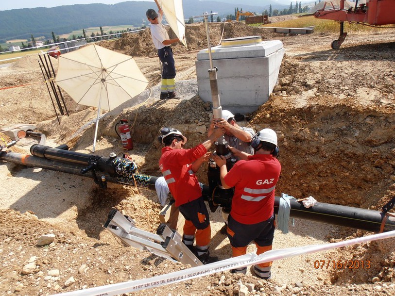 Aucun accroc à déplorer sur le chantier à Courrendlin, selon RégioGaz (photo: RégioGaz)
