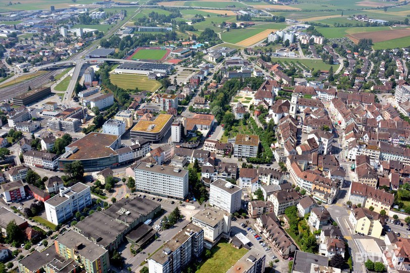 La vieille-ville de Delémont (photo: Georges Henz).