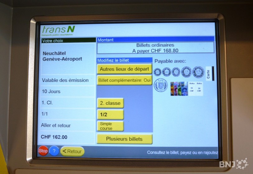 Les TransN proposent des destinations sur l'ensemble du réseau suisse.
