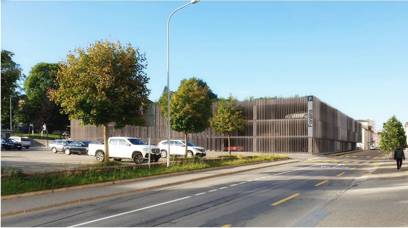 Une projection du futur bâtiment dessiné par Evard architectes à La Chaux-de-Fonds. (photo: Mise à l'enquête publique/ Evard architectes)
