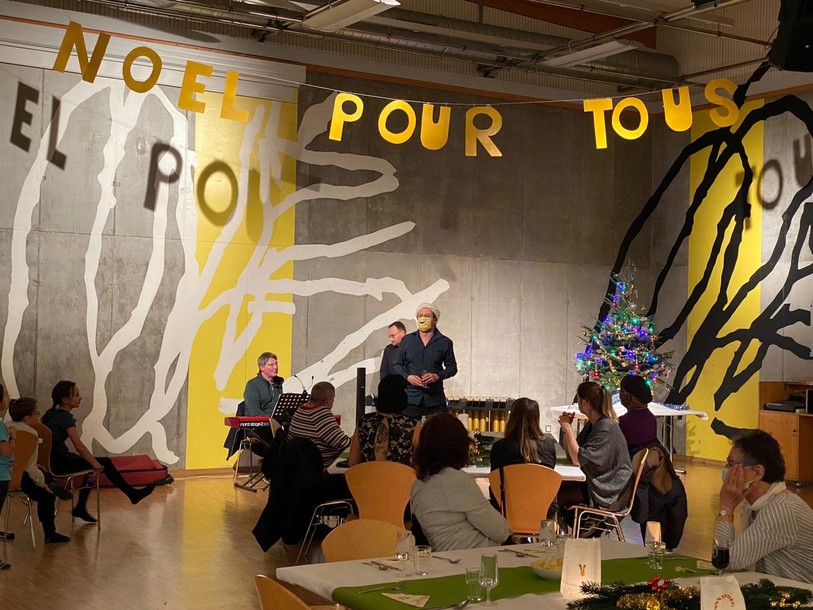 Une soirée en petit comité mais très conviviale à Moutier. (Photo : Noël pour tous prévôtois)
