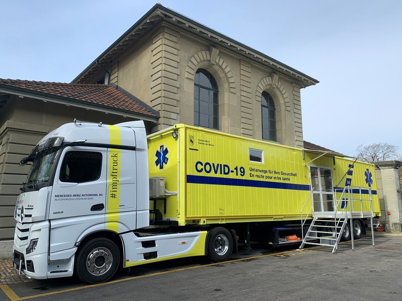 Le camion de vaccination sera de passages à la Place des Abattoirs. (Photo libre de droit)