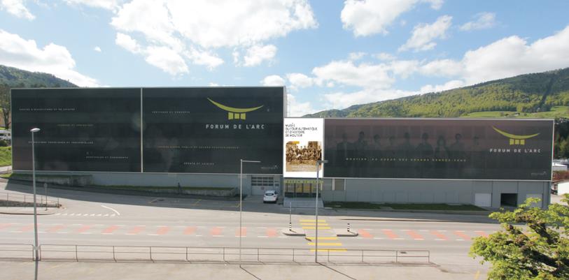 Ce photomontage montre à quoi pourrait ressembler l'entrée du Forum de l'Arc une fois les travaux terminés