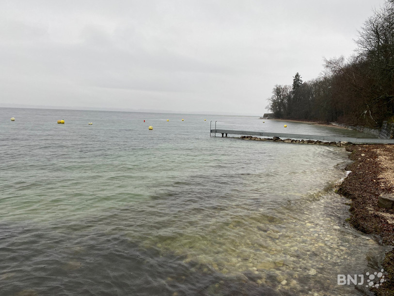 Eté comme hiver, le lac de Neuchâtel continue d'accueillir les baigneurs de la région. 