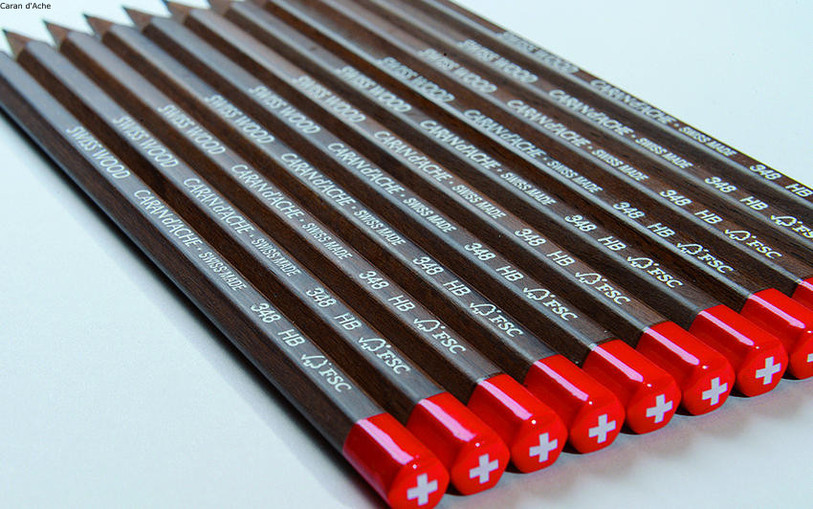 Les nouveaux crayons Caran d'Ache avec du bois 100% jurassien