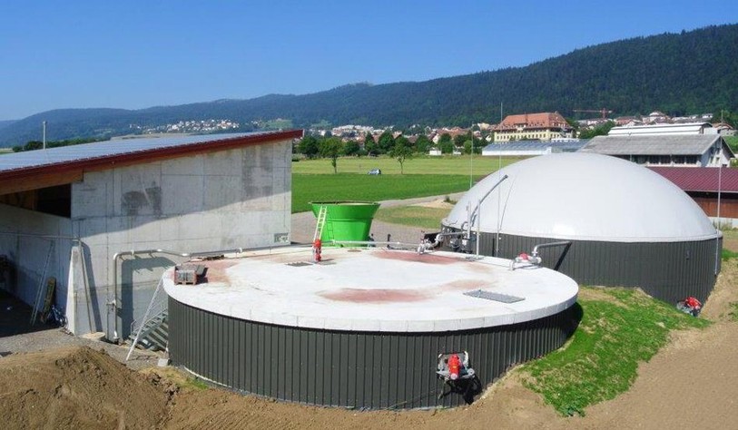 La centrale biogaz de Cernier.