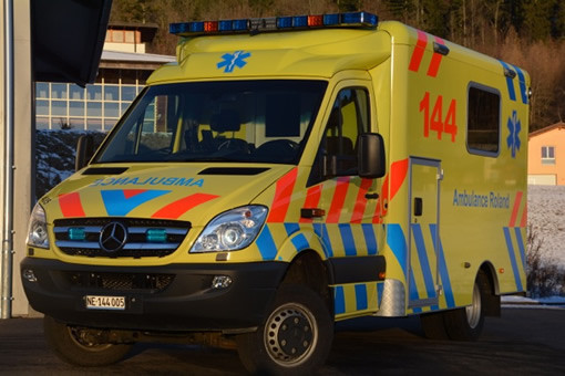Un des véhicules de la flotte des Ambulances Roland