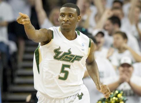 Jawanza Poland sous le maillot de l'Université de South Florida. (Photo : Jeff Griffith, US Presswire)