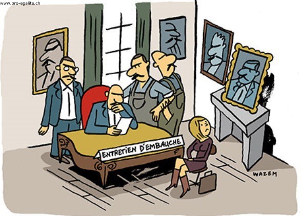 Une des caricatures présentes sur le site Pro-Egalité.ch (image : pro-egalite.ch)