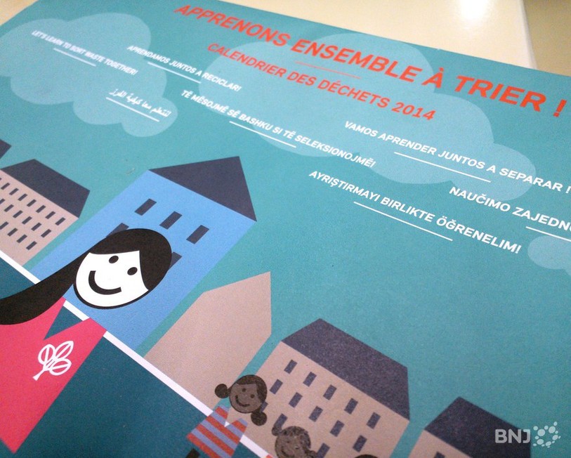 Le calendrier 2014 des déchets de la Ville de La Chaux-de-Fonds.