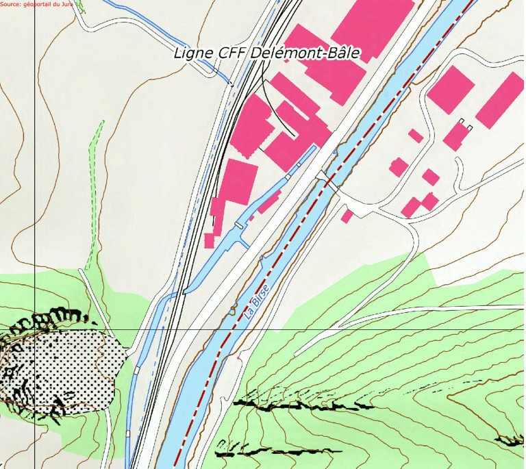 Le site de Bellerive près de Soyhières
