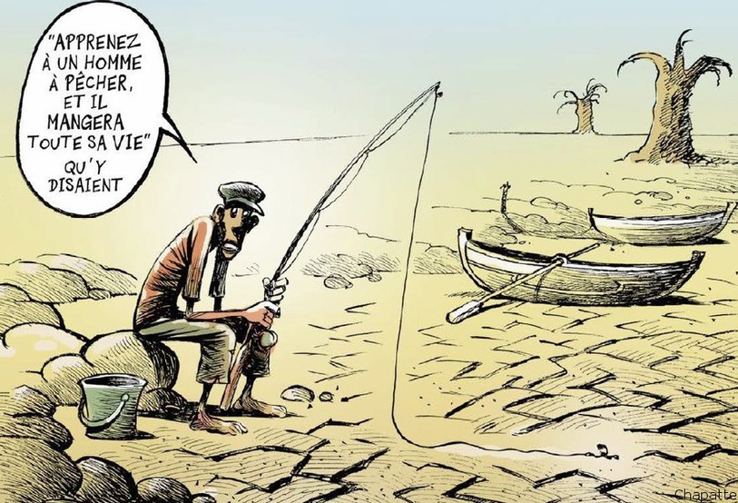 Le dessinateur Chapatte participe à l'exposition. 