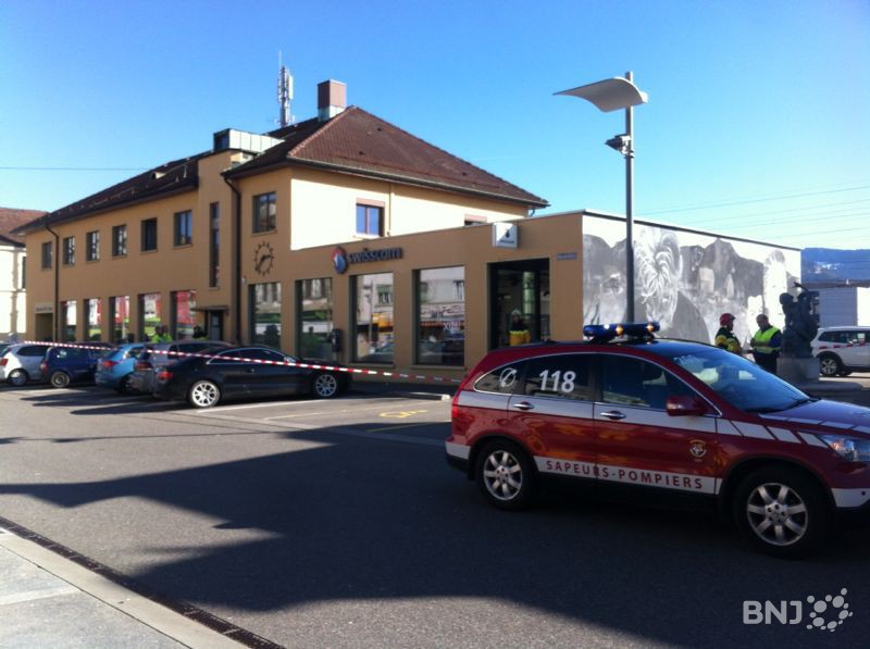 Les pompiers et la police sont mobilisés à la gare de Delémont