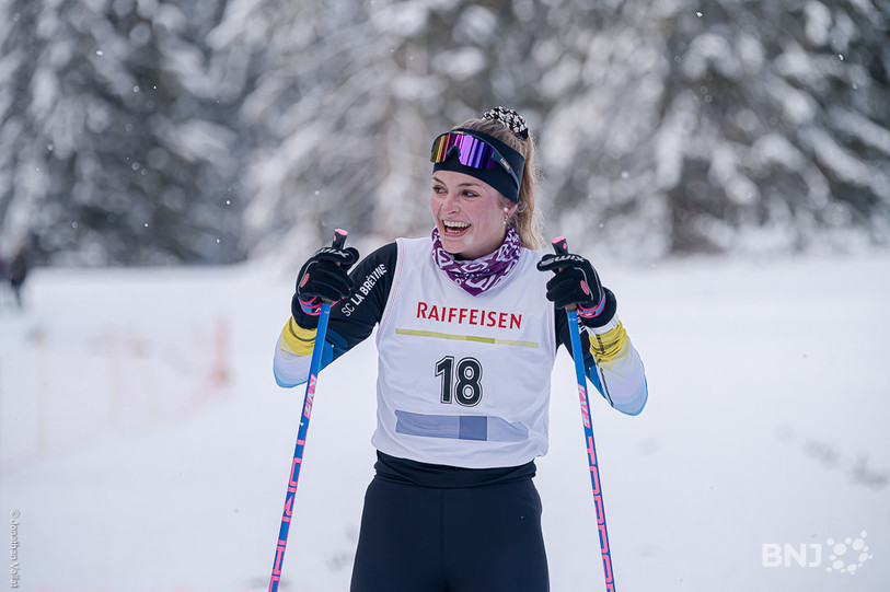 Prisca Schneider s'est imposée samedi après-midi aux Breuleux (photo : Jonathan Vallat).