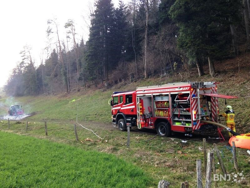 Incendie de forêt à Delémont
