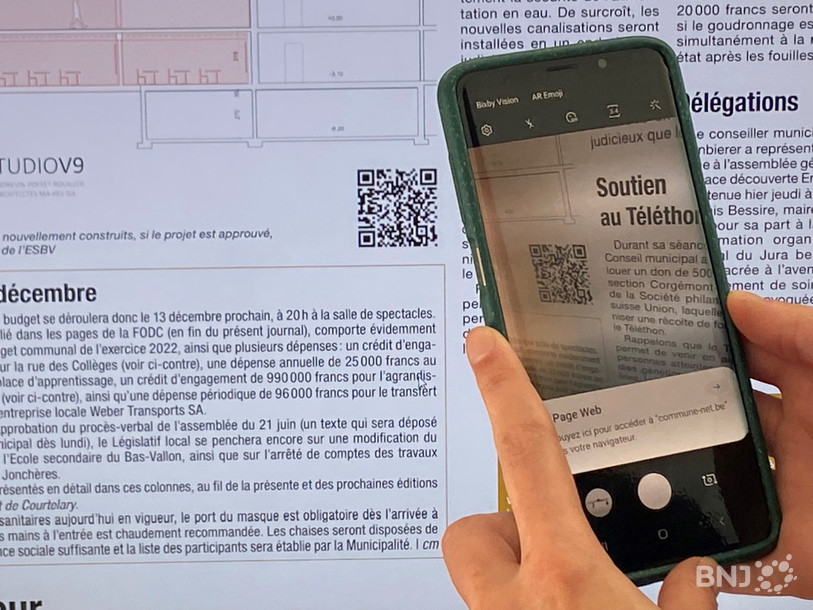 La commune de Corgémont a utilisé un QR code pour la première fois en novembre dernier.