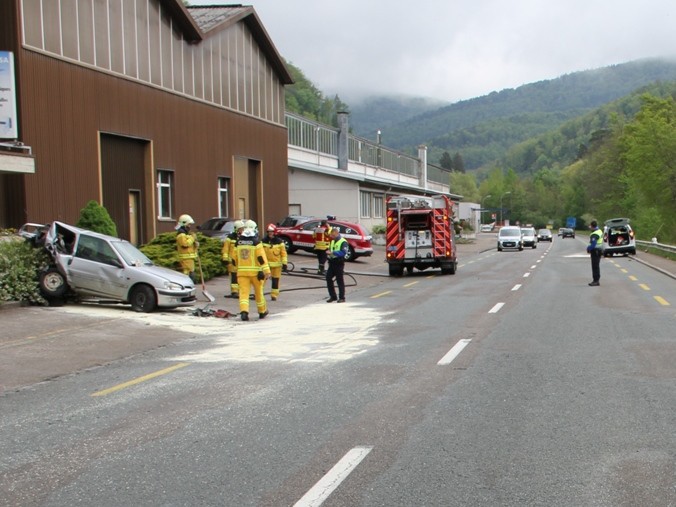 Accident entre Delémont et Soyhières