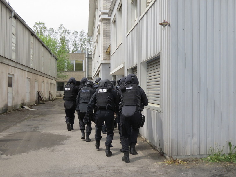 Exercice du groupe d'intervention