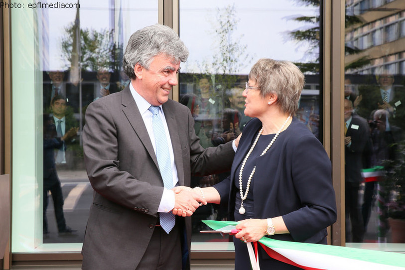 Microcity, Patrick Aebischer, Monika Maire-Hefti, inauguration