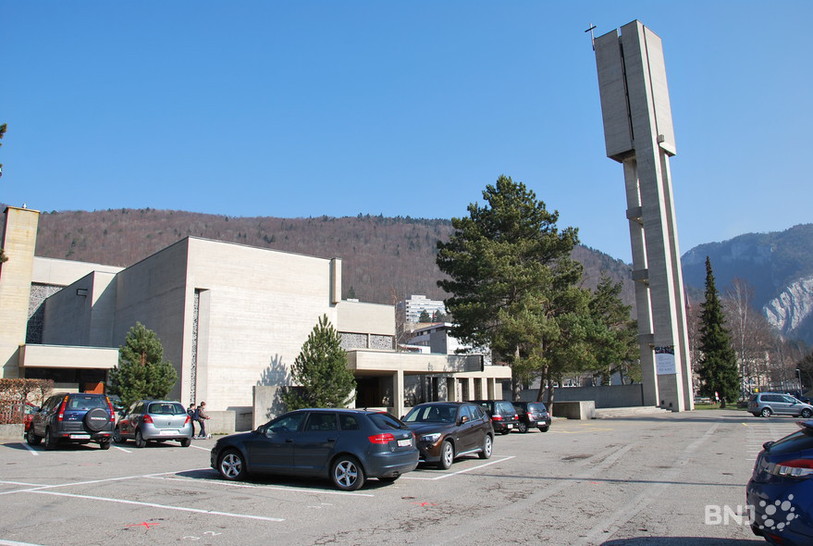 Vue de l'église Notre-Dame de la Prévôté à Moutier