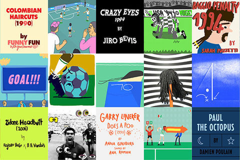 Fives, c’est le nom d’un projet lancé par le site itsnicethat où l’on peut voir les événements les plus marquants des Coupes du monde.