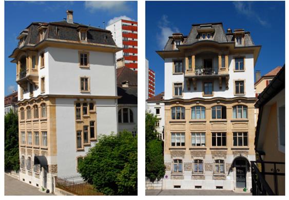 L'immeuble de la rue du Doubs 32 abrite un chef-d'oeuvre du style sapin. (photo: annexe au rapport du Conseil communal au Conseil général).