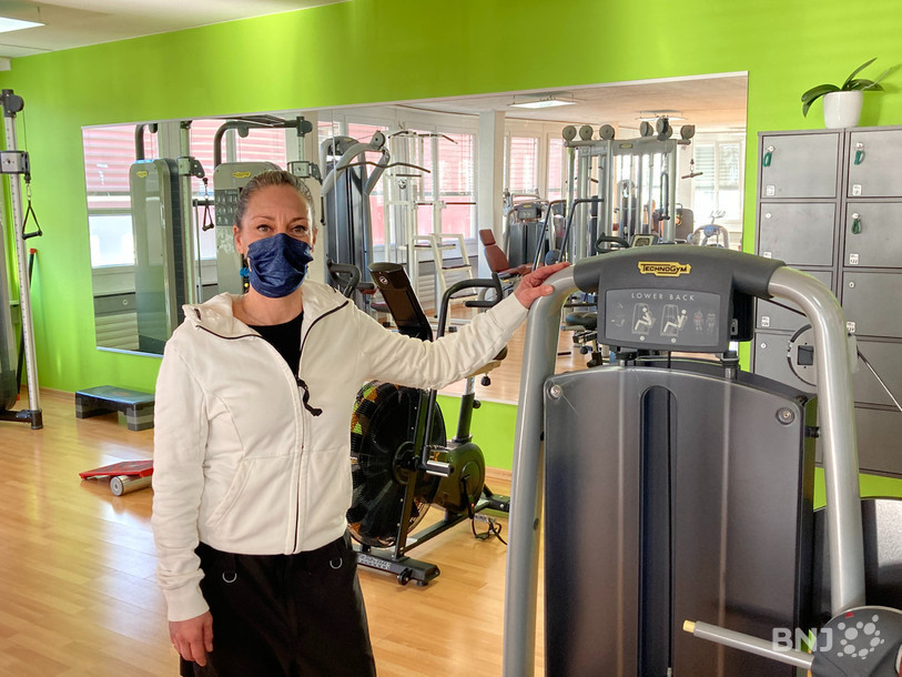 Chantal Nicolet, associée à 50% du fitness Maréchal, constate une diminution de 30% de sa clientèle habituelle. 