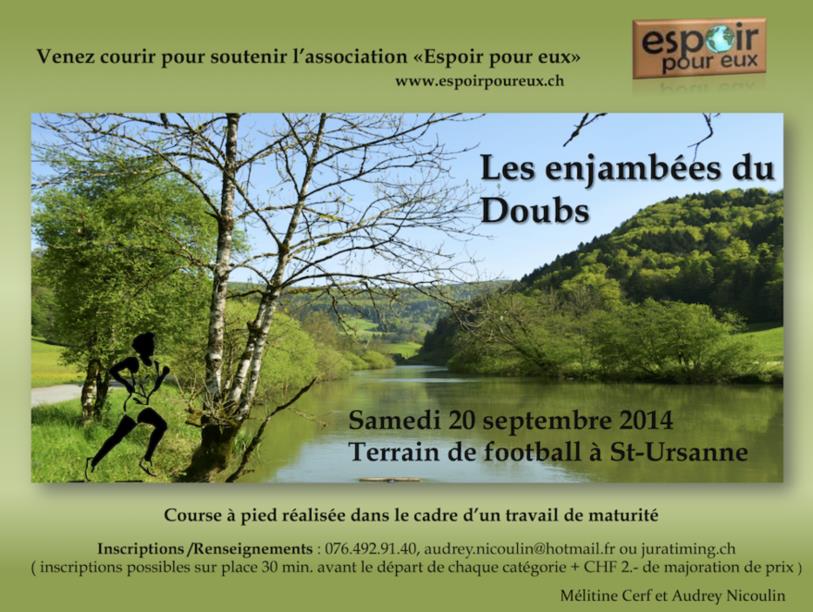 Flyer des enjambées du Doubs