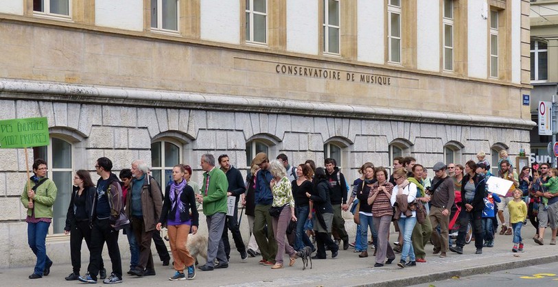 Une marche pour le climat à la Chaux-de-Fonds.