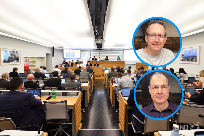 Le PDC Serge Beuret et le socialiste Fabrice Macquat débattaient mardi sur la votation cantonale concernant la transparence des partis.
