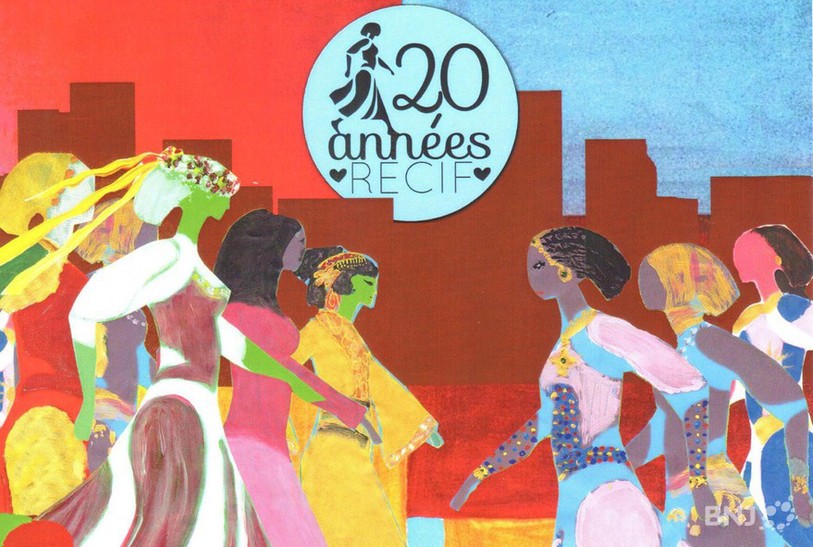 L'affiche du 20e anniversaire a été réalisée par des participantes de l'association.