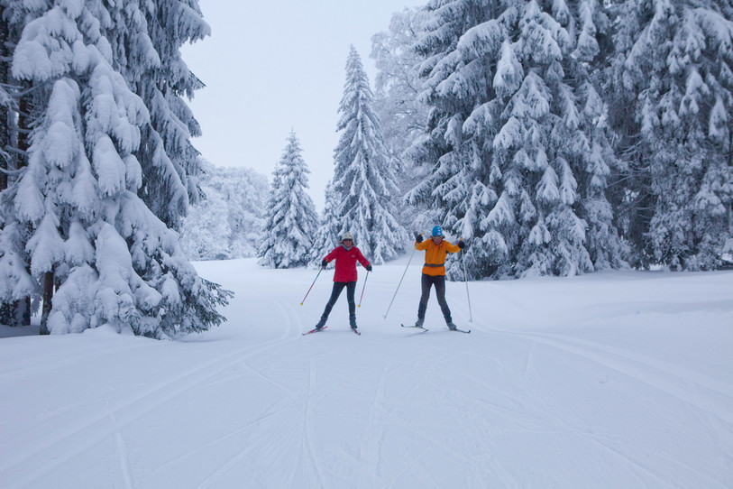 La carte propose, entre autres, les différentes pistes de ski de fond et toutes les autres activités hivernales. (Photo : Jura Tourisme)