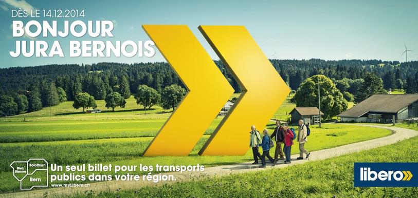 L'une des affiches de la campagne de pub pour la communauté tarifaire Libero