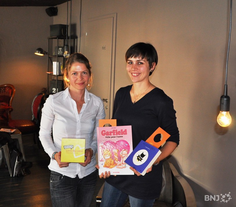 Charlotte Bellon, coordinatrice des Livres du coeur et Aurélie Allimann, présidente de l'Association pour la promotion de la lecture