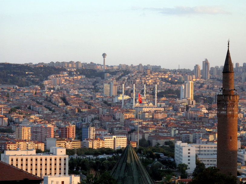 La capitale Ankara.